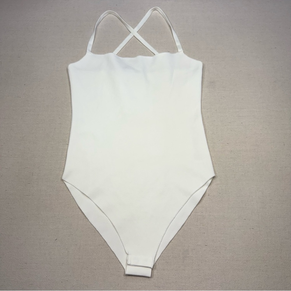 White Strappy Bodysuit by ZARA - Size Medium